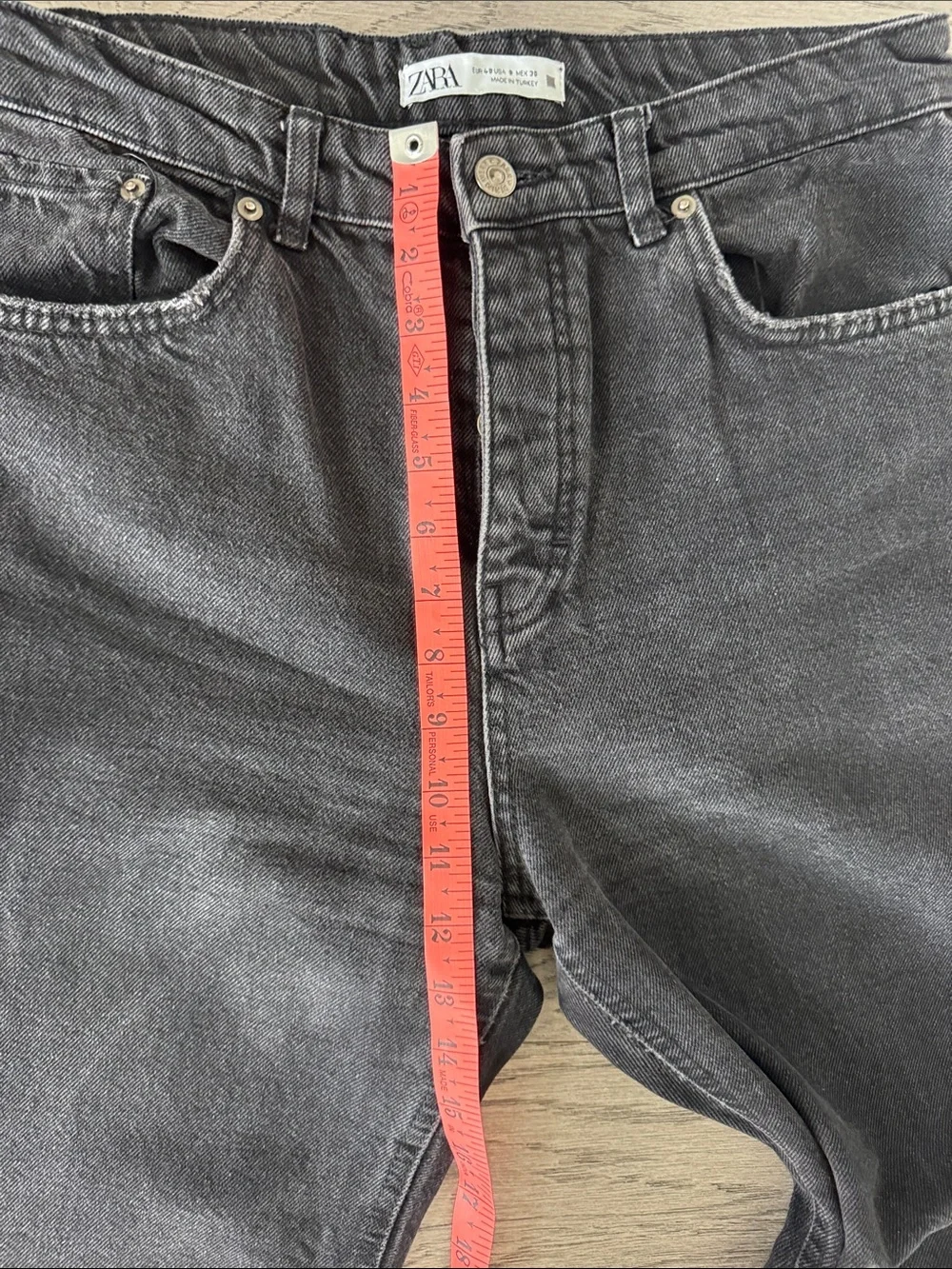 🌼Zara🌼 Washed Black Straight Ankle Jeans, Size 8